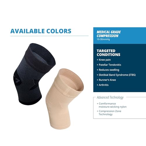 OS1st KS7 Performance Knee Brace with Compression Zone Technology–Stabilizing Knee Sleeve for Pain Relief, Patella Support, Running, Arthritis, Men & Women - Image 4