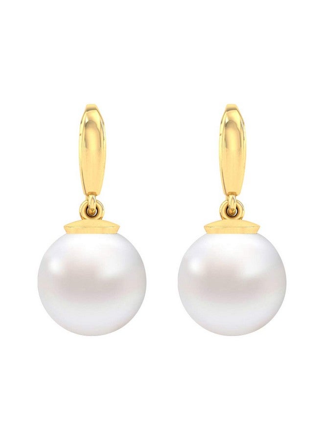 Clara 92.5 Sterling Silver Gold Plated Classic Pearl Earrings | Gift for Women and Girls - Image 1