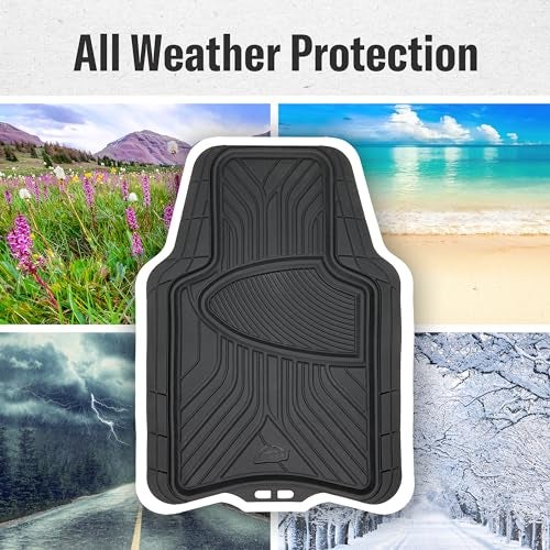 Armor All 4-Piece All-Season Floor Mats, Custom Fit Mats for Cars, Trucks, SUVs — Black - Image 3