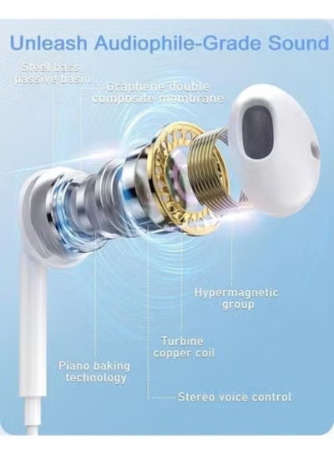 Sthxyfaith USB C Headphones Type C Earphones Wired Earbuds Built-in Mic & Volume Control Headset Compatible with iPhone 15 Pro Max Plus, iPad Pro, Android Smart Phone Galaxy S23/S22/S21/S20, Note10/20, A53/A54 - Image 5