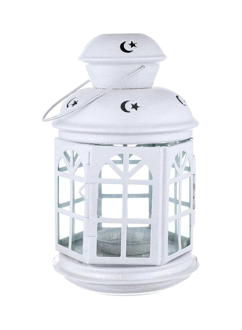 "IK lantern - white, 22 cm, with clear glass, also includes a gift candle." - Image 2