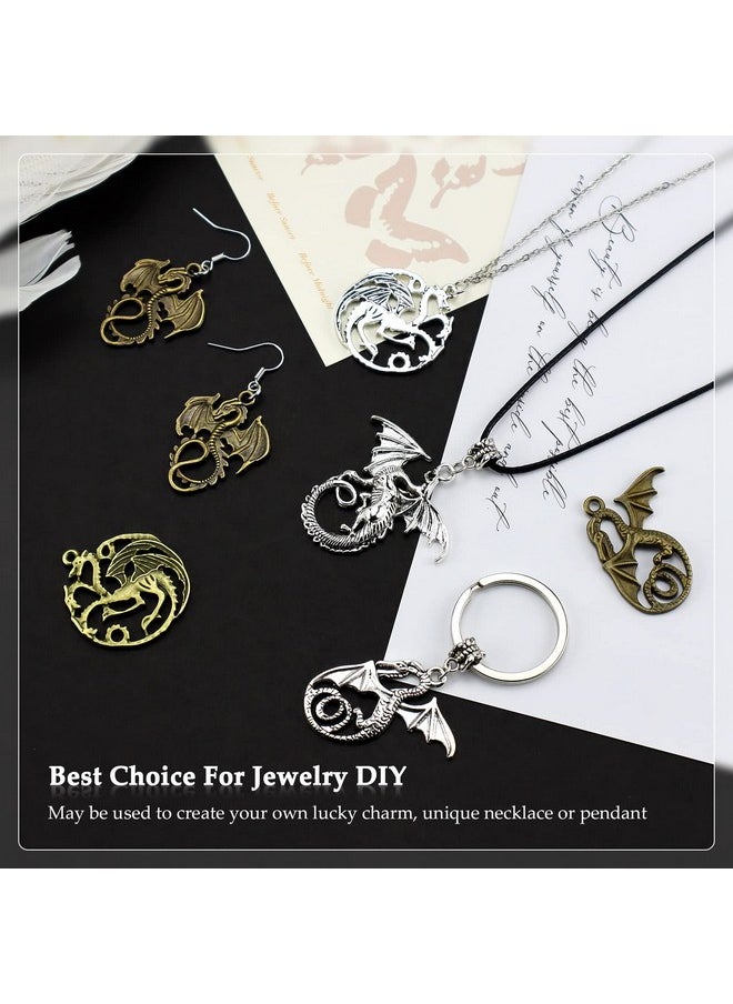JIALEEY - Flying Dragon Charms 16Pcs/8Pairs Mixed Tarrasque Infernal Demon Dragon Fire Dragon Dinosaur Totem Charms Pendants Beads For Jewelry Making And Craft Supplies - Image 1