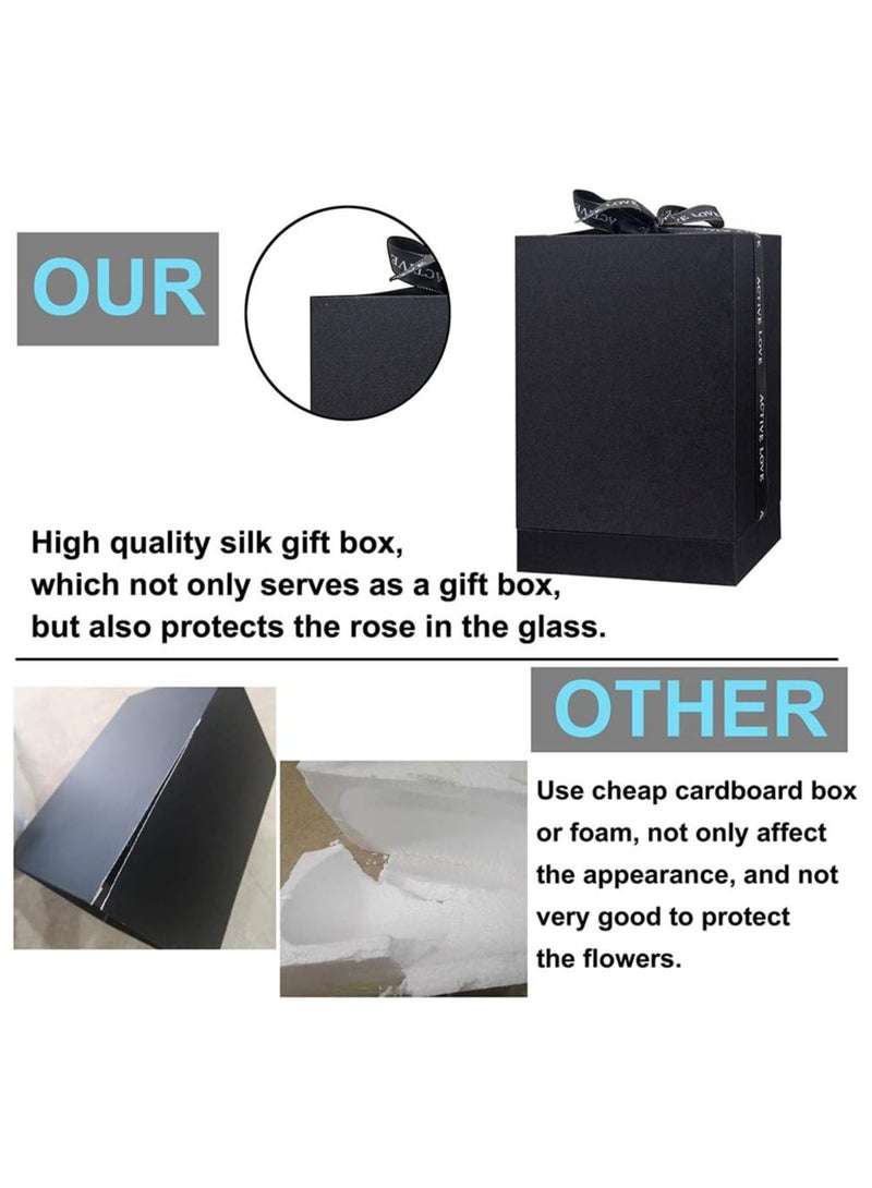 Birthday Gifts for Women,Beauty and the Beast Rose in Glass Dome,Preserved Rose with Warm Lights,Flower for Delivery Prime,Forever Flower Gifts for Women Mom Wife Girlfriend, Anniversary Birthday Gift - Image 3