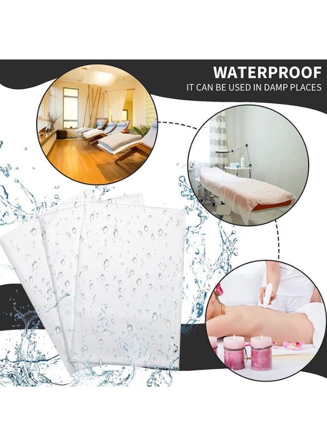 VIP Disposable Bed Sheet Roll Pack of 6 – White Non-Woven Massage Table Paper Roll, Hygienic Fitted Bed Cover for Spa, Salon, Clinic, Tattoo & Massage Table, 37x25x81.5cm, Made in UAE - Image 2