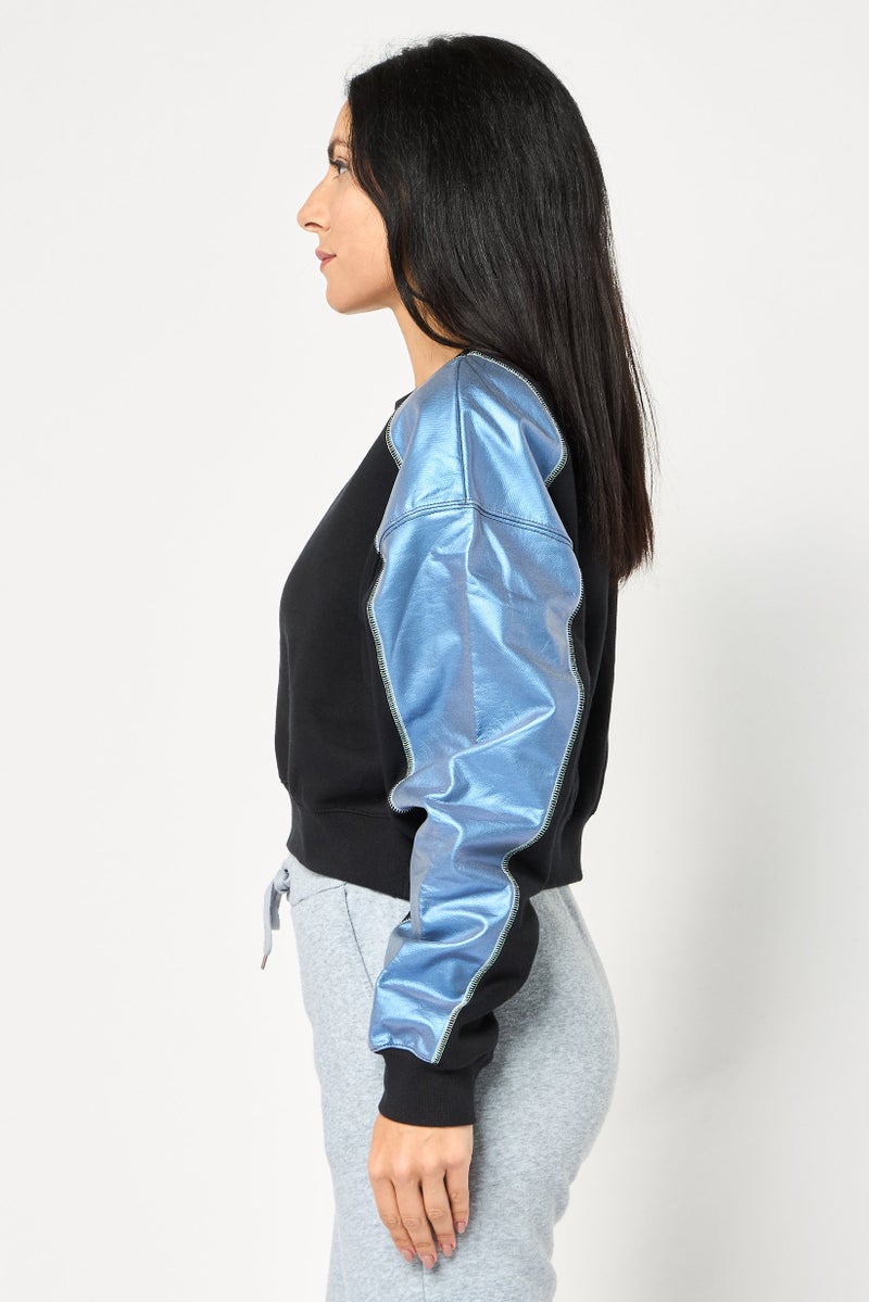 Nike Women Sportswear Fit Long Sleeve Outdoor Sweatshirt, Black - Image 3