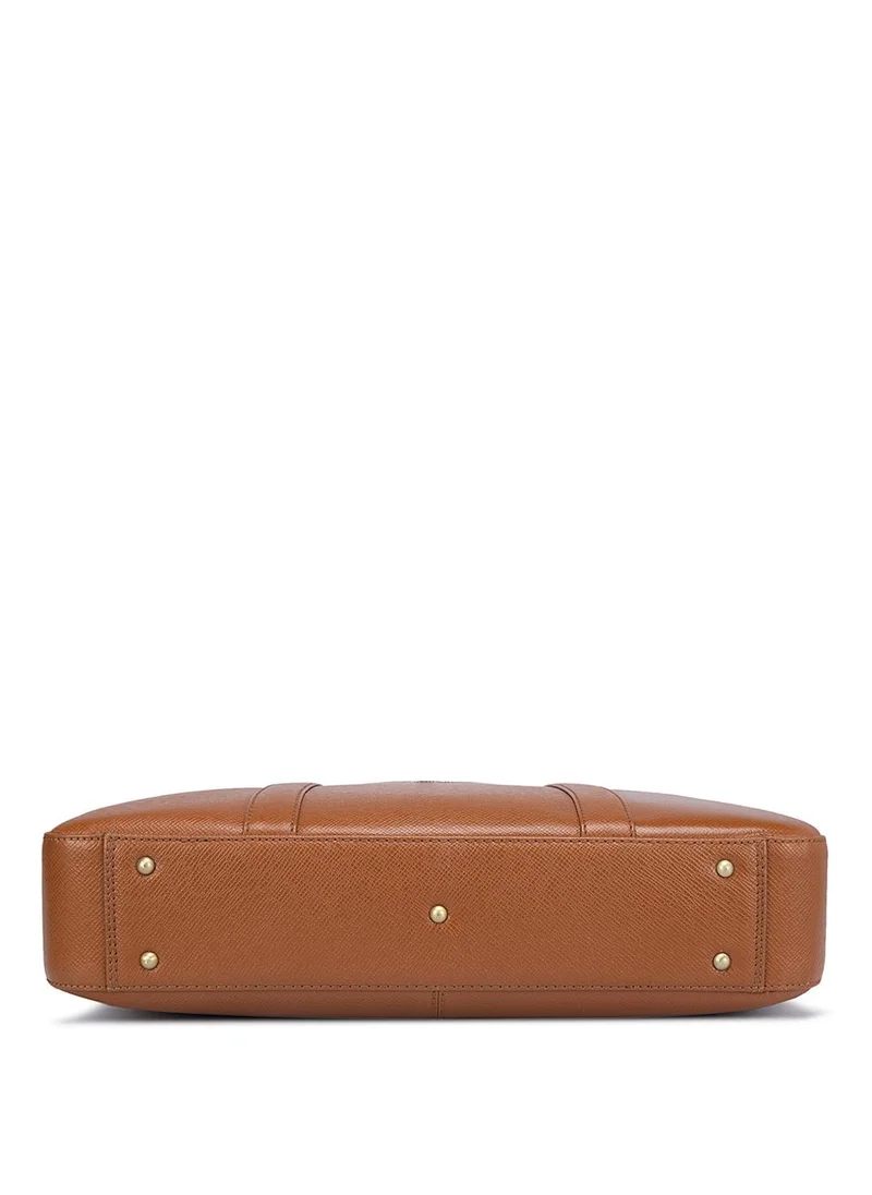 Da Milano  Da Milano Genuine Leather Brown Laptop Bag for Men | Best Price UAE