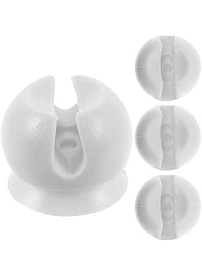 Suction Cup Wall Mount Toothbrush Holder 4 Pack No Drill Bathroom Storage - Image 1