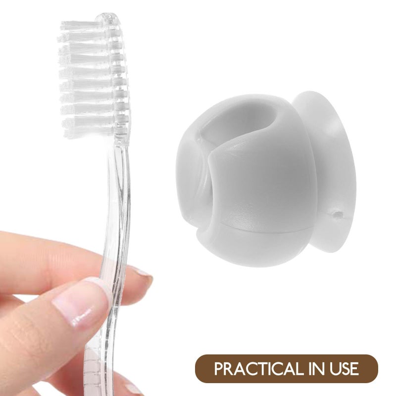 Suction Cup Wall Mount Toothbrush Holder 4 Pack No Drill Bathroom Storage - Image 4