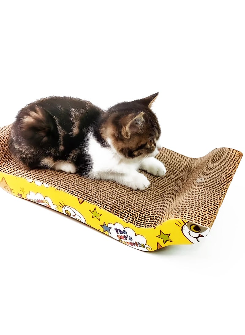 MARGOUN لوح خدش للقطط من الكرتون مع تصميم قوام خدش متميز لوح خدش متين للقطط قابل للعكس - Image 3