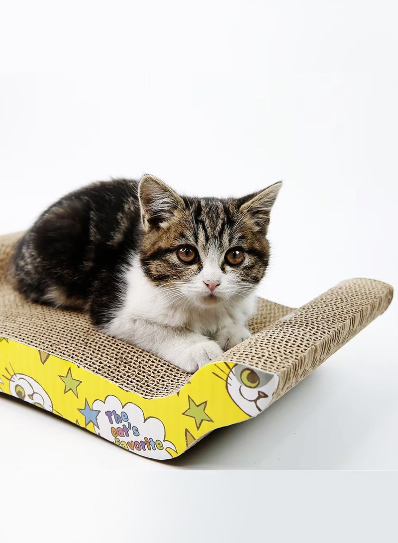 MARGOUN لوح خدش للقطط من الكرتون مع تصميم قوام خدش متميز لوح خدش متين للقطط قابل للعكس - Image 2