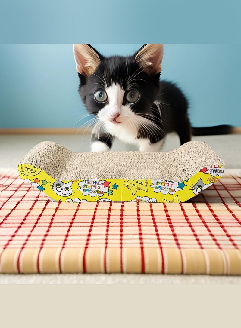MARGOUN لوح خدش للقطط من الكرتون مع تصميم قوام خدش متميز لوح خدش متين للقطط قابل للعكس - Image 4
