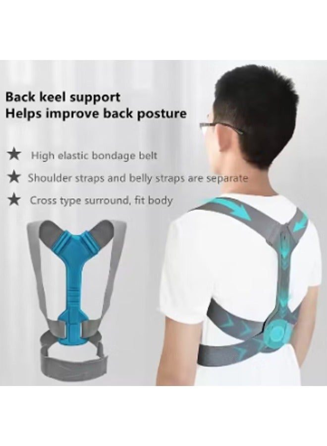 Back Support Belt Posture Corrector Adjustable Upper Back Brace Supports and Straightens the Spine to Relieve Shoulder Neck and Back Pain - Image 3