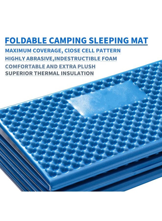 StableEase 2 Person Camping Foam Sleeping Pad Lightweight Closed Cell Folding Camping Mat Double Camping Mattress Portable for Outdoor Hiking Mountaineering Blue - Image 4