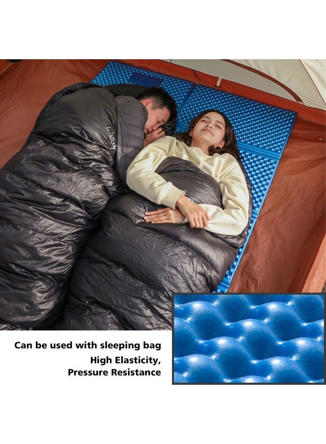 StableEase 2 Person Camping Foam Sleeping Pad Lightweight Closed Cell Folding Camping Mat Double Camping Mattress Portable for Outdoor Hiking Mountaineering Blue - Image 3