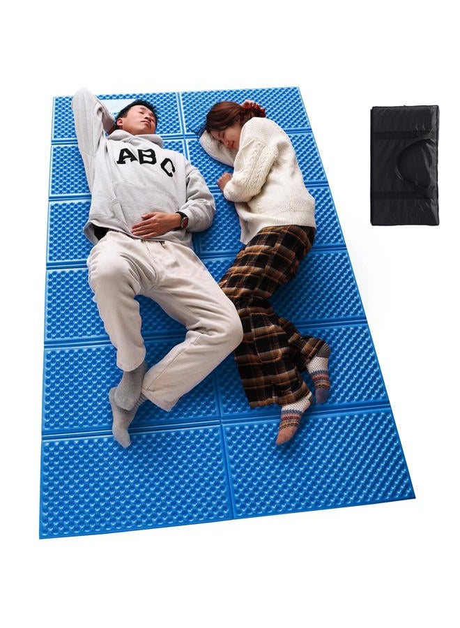 StableEase 2 Person Camping Foam Sleeping Pad Lightweight Closed Cell Folding Camping Mat Double Camping Mattress Portable for Outdoor Hiking Mountaineering Blue - Image 1