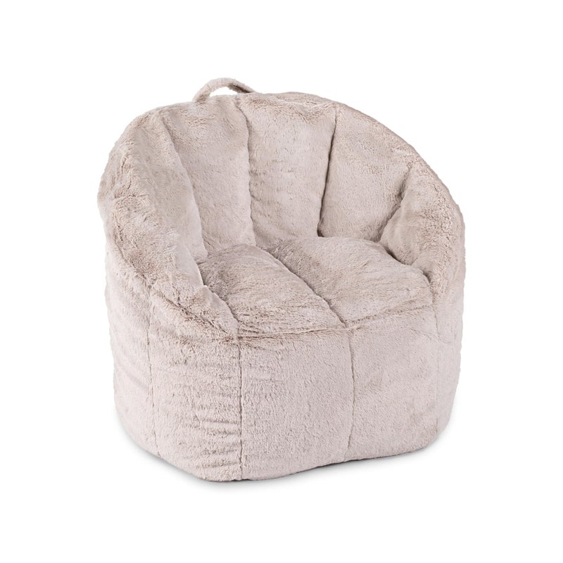 Big Joe Milano Bean Bag Chair for Kids, Teens, Adults, Ultra-Soft Taupe Plushie Polyester Blend, Lightweight Seat for Reading Nook and Gaming, 2.5 Foot Refillable - Image 1