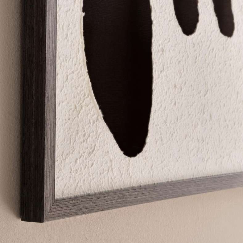 Pan Home فن جداري مصنوع يدويًا 60x90 سم - أسود - Image 2