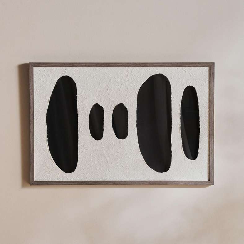Pan Home فن جداري مصنوع يدويًا 60x90 سم - أسود - Image 4
