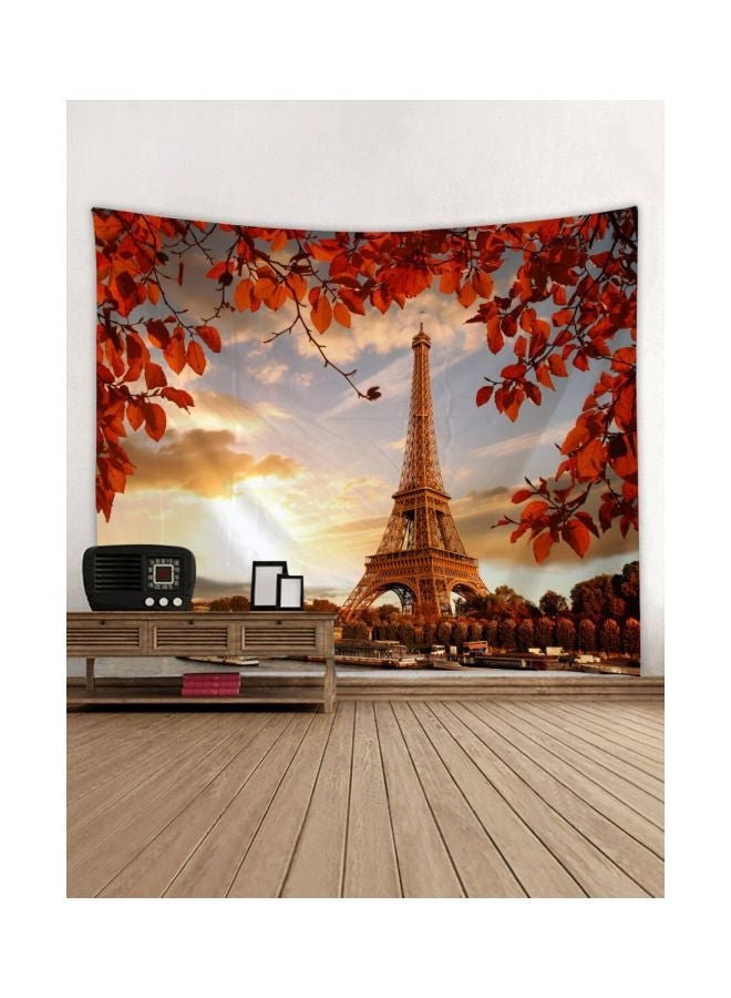 NIBEMINENT Qiangtie Autumn Scene Themed Decorative Tapestry Red/Beige/Black 150x200centimeter - Image 1