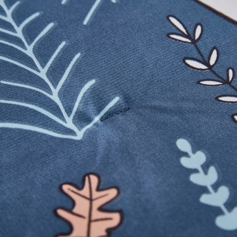 CLOTHKNOW Kids Comforter Sets Queen Blue Bear Bedding Comforter Sets Cartoon Blue Bedding Queen Comforter Forest Fox Rabbit Comforter Soft Bedding 3Pcs Blue Bed Comforter - Image 4