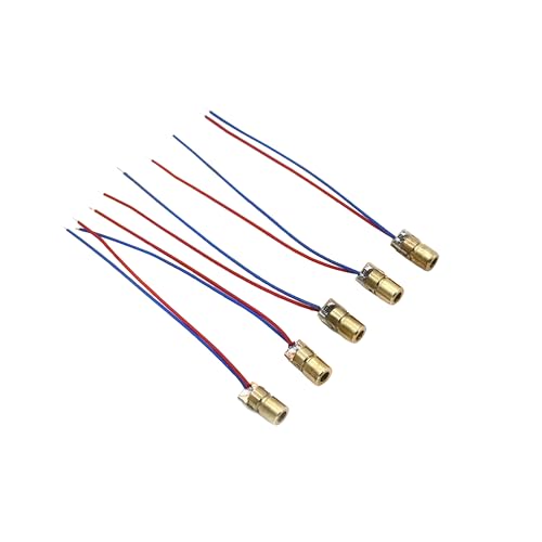 Electronicspices Electronic Spices for DIY project Brass Line Laser Dot Diode Module Head Red Light (for school project) pack of 5 - Image 1