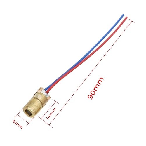 Electronicspices Electronic Spices for DIY project Brass Line Laser Dot Diode Module Head Red Light (for school project) pack of 5 - Image 2