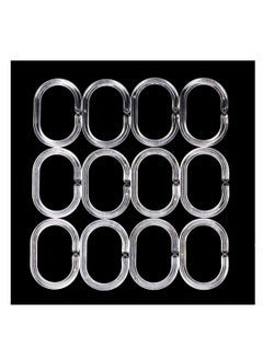Excefore Shower Curtain Rings, Plastic Curtain C Rings Hook Hanger Bath Drape Loop Clip Glide Bathroom Shower Window Rod (24pcs Clear)  - Image 5