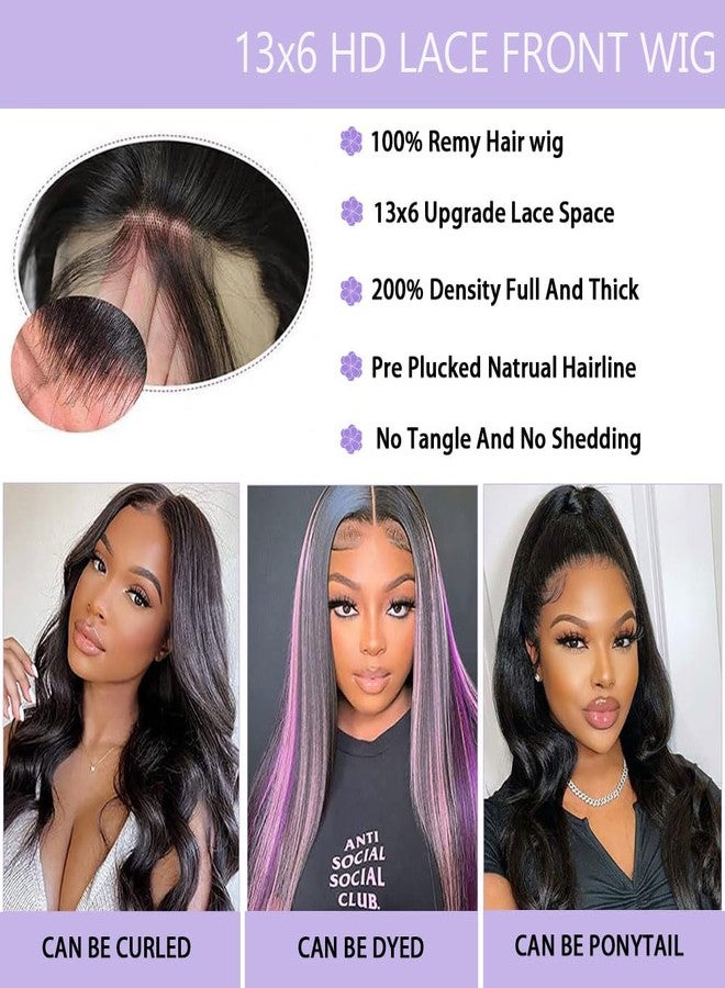 Eileen 30 Inch 13x6 Straight Lace Front Wigs Human Hair 200 Density Straight Wigs Human Hair Pre Plucked for Women Natural Black - Image 5