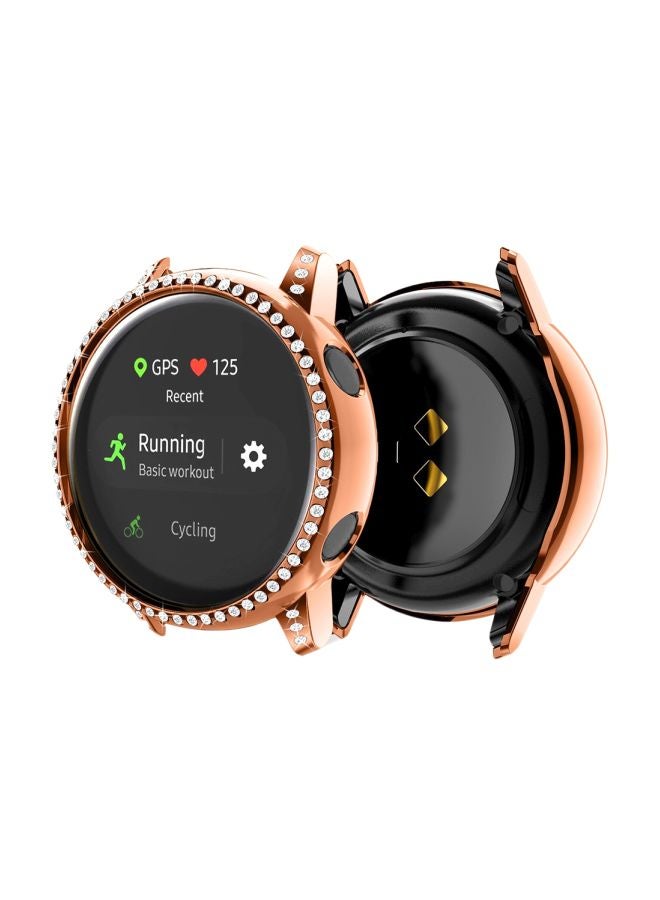 Perfii Bumper Case Cover For Samsung Active 2 Smartwatch Rose Gold/Clear