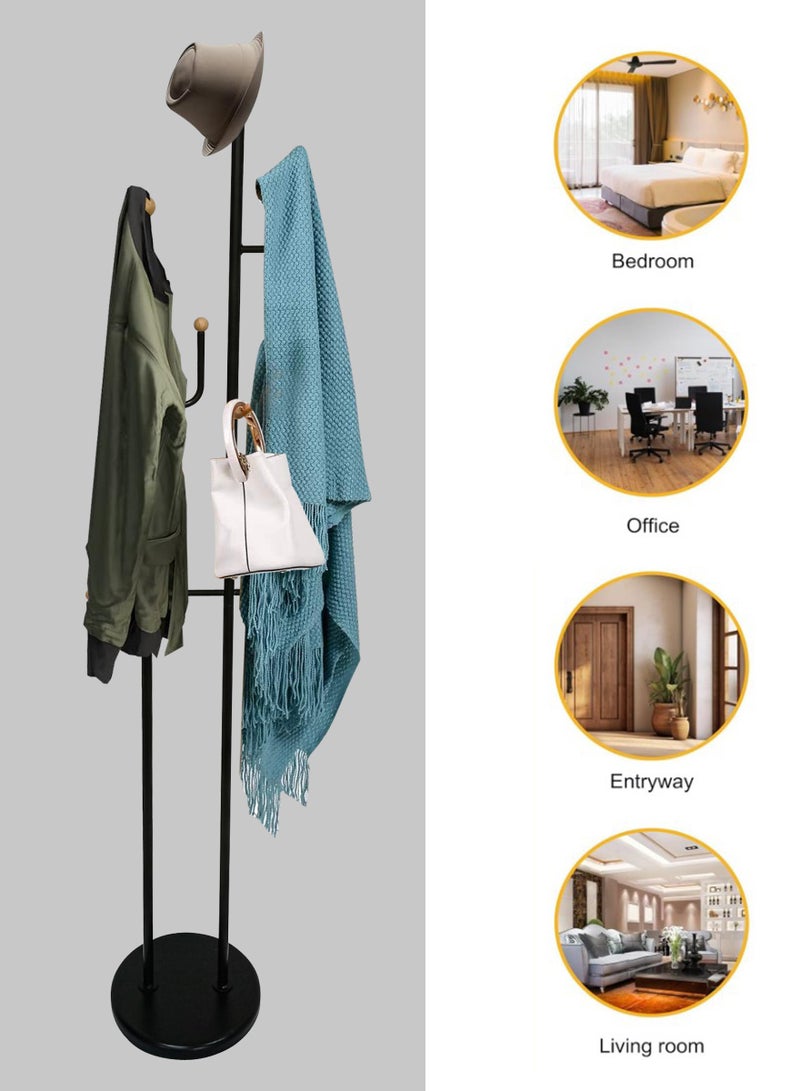 Generic Modern Metal Coat Rack, Hall Coat Tree With Hooks for Coats, Hats, Bags, Purses for Entryway  - Image 5