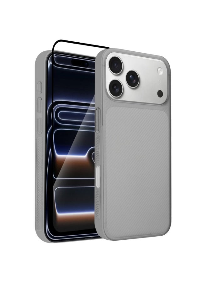 CATANES 2Packs Case Cover for iPhone 17 Pro Max, Air Skin Line Design Back Cover, Sturdy Durable Ultra-Thin Case, Drop Protection Cover Clear with 3D Screen Protector - Black - Image 1