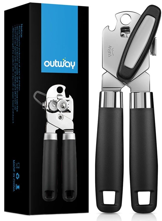 OUTWAY Can Opener,Professional 3-In-1 Multifunctional Manual Can Openers Bottle Opener,Kitchen Durable Stainless Steel Heavy Duty Can Opener Smooth Edge for Kitchen Seniors Friendly - Image 1