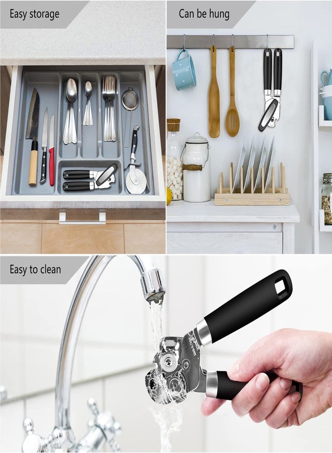 OUTWAY Can Opener,Professional 3-In-1 Multifunctional Manual Can Openers Bottle Opener,Kitchen Durable Stainless Steel Heavy Duty Can Opener Smooth Edge for Kitchen Seniors Friendly - Image 3