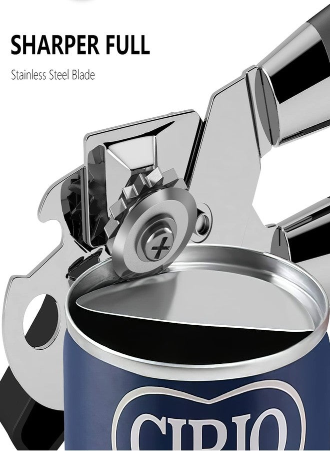 OUTWAY Can Opener,Professional 3-In-1 Multifunctional Manual Can Openers Bottle Opener,Kitchen Durable Stainless Steel Heavy Duty Can Opener Smooth Edge for Kitchen Seniors Friendly - Image 2