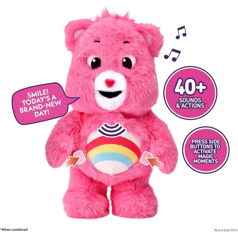 Wow! Stuff - Care Bears Cheer Bear Palm Puppetronic Interactive Plush with 40 Plus Sounds - CB-1004 - Image 2