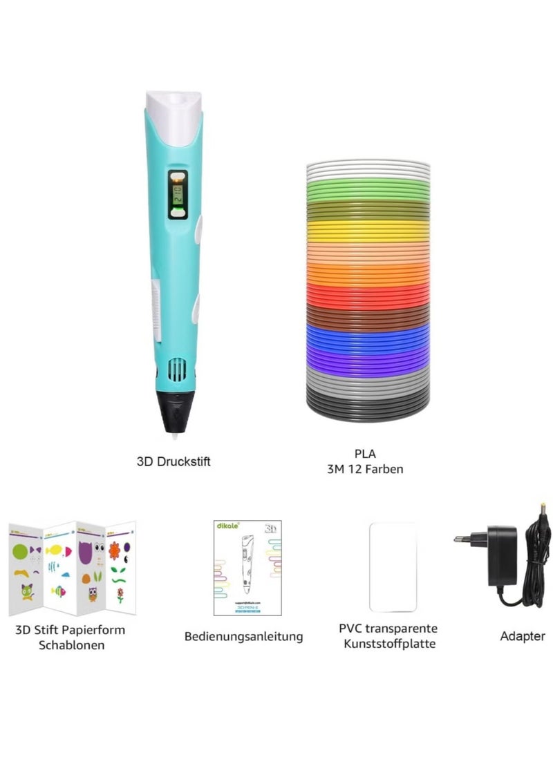 ELTRAZONE 3D Printer Pen Set with 20 Colors of 1.75mm PLA Filament (Each 5M) – Ergonomic Design, Gift-Ready Packaging – Perfect for Kids & Adults to Create Intricate 3D Designs and Artistic Projects  - Image 2