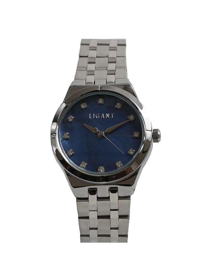 LIGANT Luxury Women's Stainless Steel Watch in Silver - Elegant Modern Design - Rust Resistant Metallic Wristwatch for Events & Daily Wear - Image 1