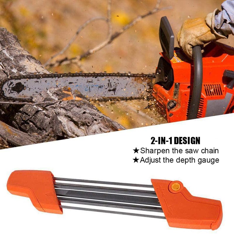 Mini Manual Chainsaw Sharpener 2-in-1 Easy File Sharpener Hand-held Grinder Accessories for Chainsaw Maintenance(D: 5.5mm/7/32'') - Image 4