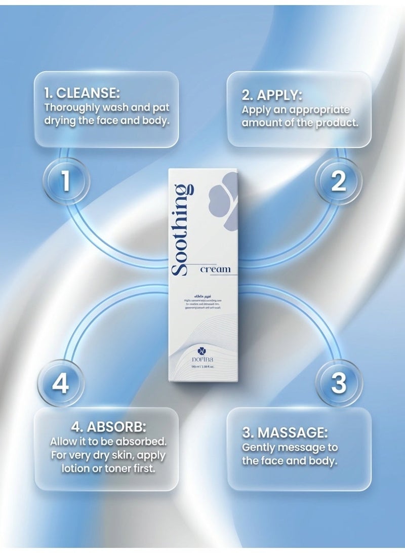 نورينا كريم نورينا مهدئ للبشرة الحساسة والمتوترة، مرطب وجه مغذي ومركز بخلاصات نباتية، عناية مرطبة ومنعمة للبشرة، 100 مل / 3.38 أونصة سائلة. - Image 4