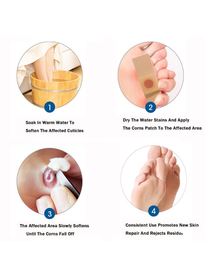 MQFORU 48 Pcs Foot Corn Removal Plaster, Corn Callus Treatment for Feet, Foot Care Cushions fir Relief Pain From Calluses Corns Blisters - Image 5