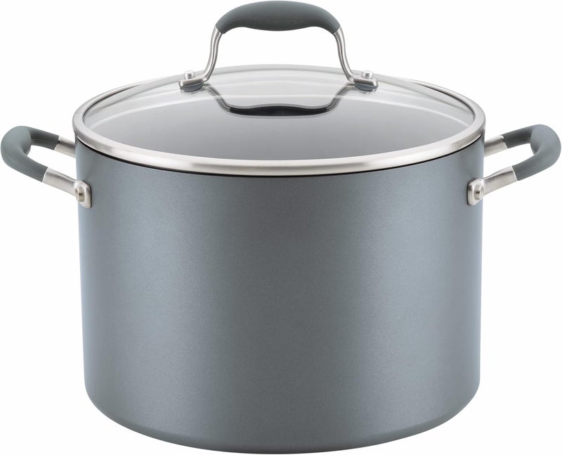 Anolon Advanced Home Hard-Anodized Nonstick Open Stock Cookware (10 Qt Stock Pot, Moonstone) - Image 1
