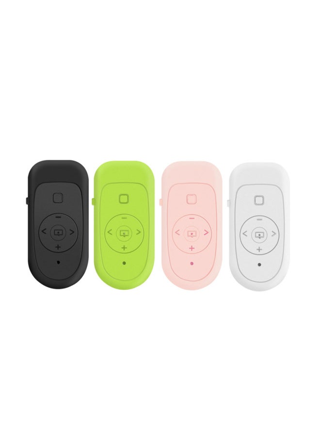 TikTok Bluetooth Remote Control Mini Thin Wireless Photo Page Flip Praise Video Multifunctional Mobile Phone Remote Control-Color:White + Pearlescent Bag + Instructions