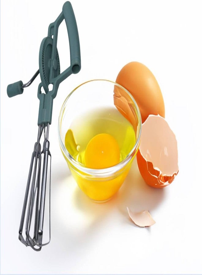 TIYOORTA Manual Rotary Egg Beater | Double Head Whisk | Hand Crank Whipper for Eggs, Cream and Batter - Image 1