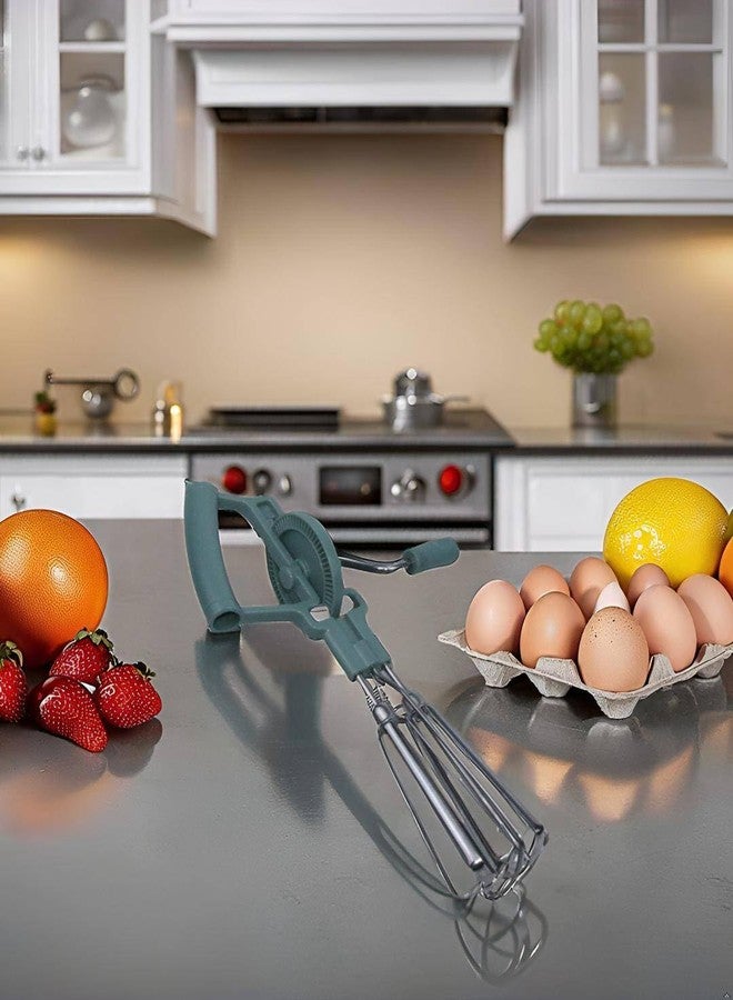 TIYOORTA Manual Rotary Egg Beater | Double Head Whisk | Hand Crank Whipper for Eggs, Cream and Batter - Image 2