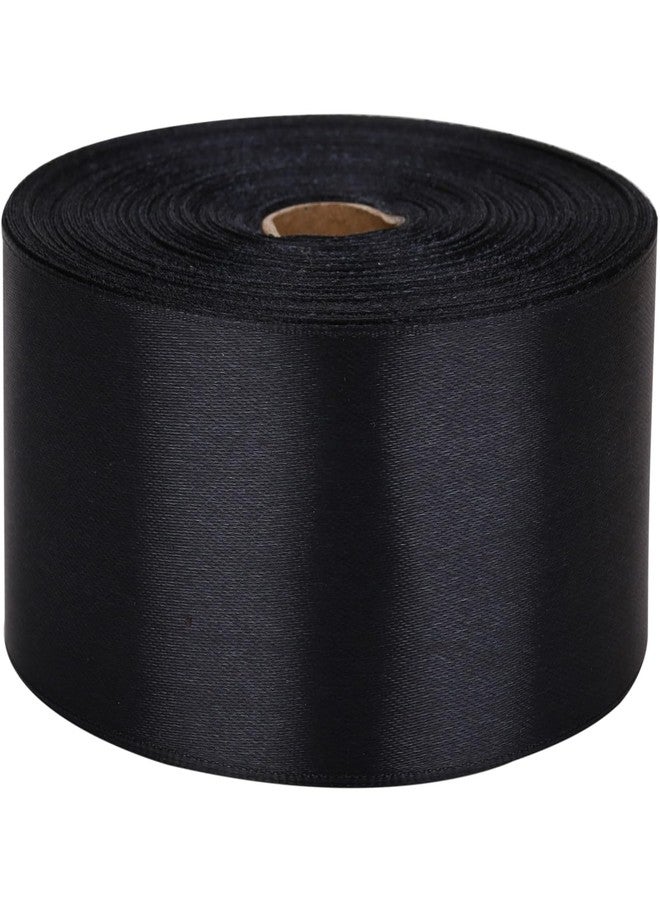 Nsilu 2 inch Black Satin Ribbon 50 Yards Solid Fabric Ribbons Roll for Gift Wrapping, Satin Weddings,Flower Bouquet, Invitations,Sewing,Party Decorations, Holiday Decorating and More - Image 1