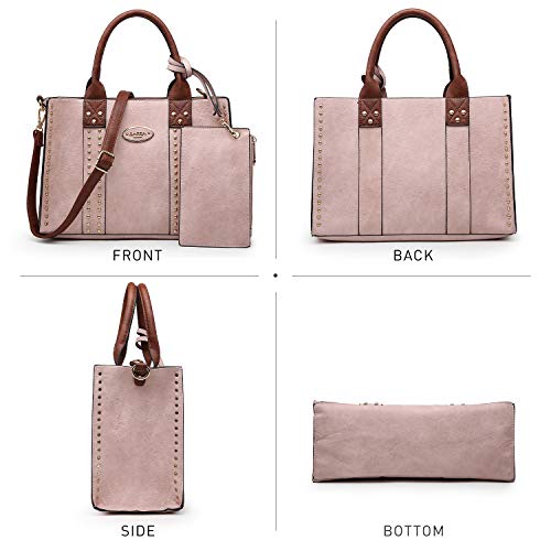 Dasein Purses Handbags for Women Tote Wallet Set Top Handle Satchel Shoulder Hobo Bag 3pcs - Image 3