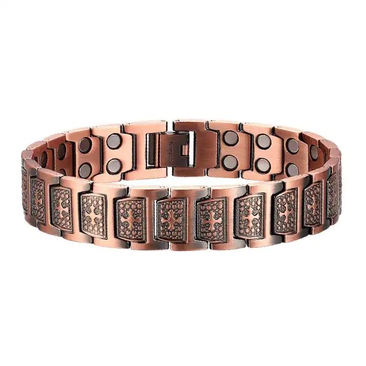 EDMIRIA Copper Magnetic Bracelet Elegant 99.99% Solid Copper Bracelets with Double-Row Strong Magnets with 3500 Gauss Magnets, Bracelets Jewelry Gift - Image 3
