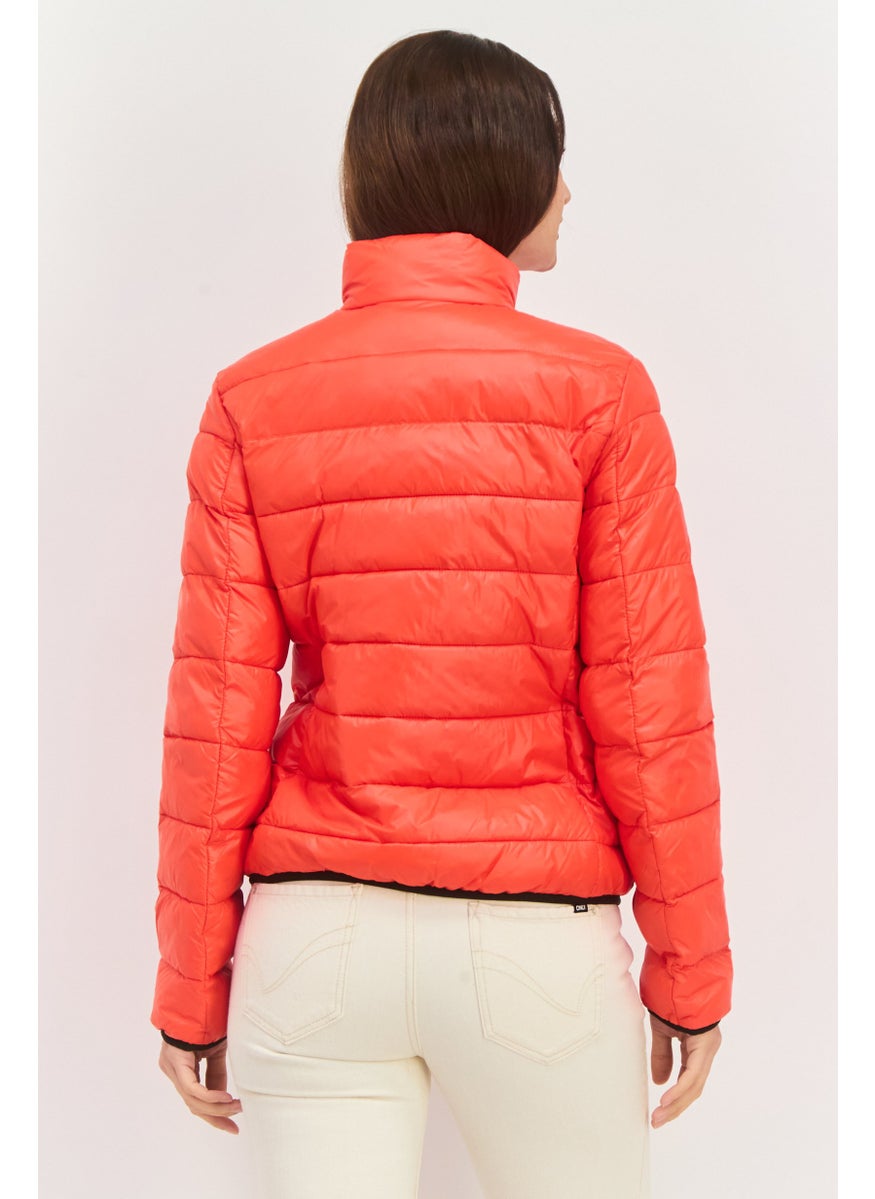 HUGO BOSS Women Quilted Puffer Jacket, Red  - Image 4