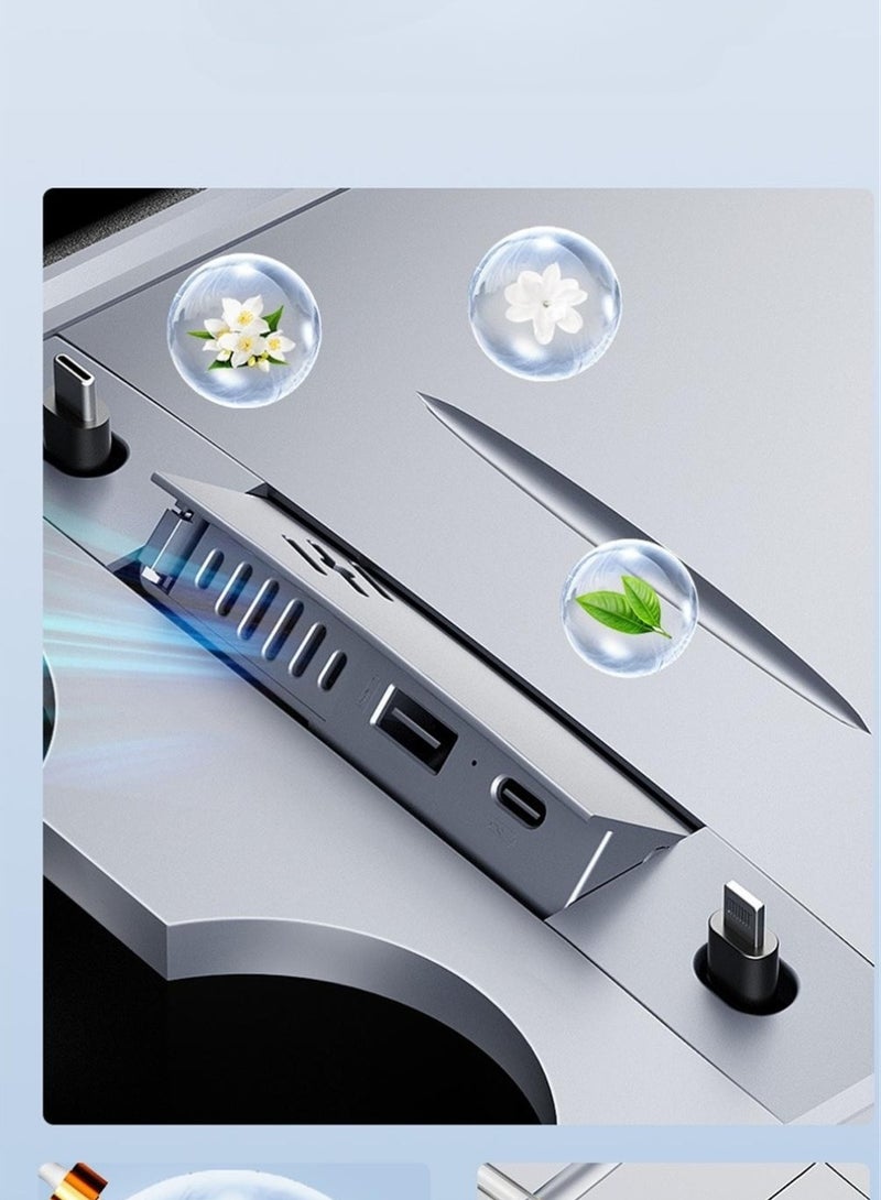 SYOSI for Tesla USB Hub Docking Station with Retractable Charging Cables, Applicable to Tesla model3/y Central Control Aromatherapy Expansion Dock, for Tesla Phone Charger - Image 3