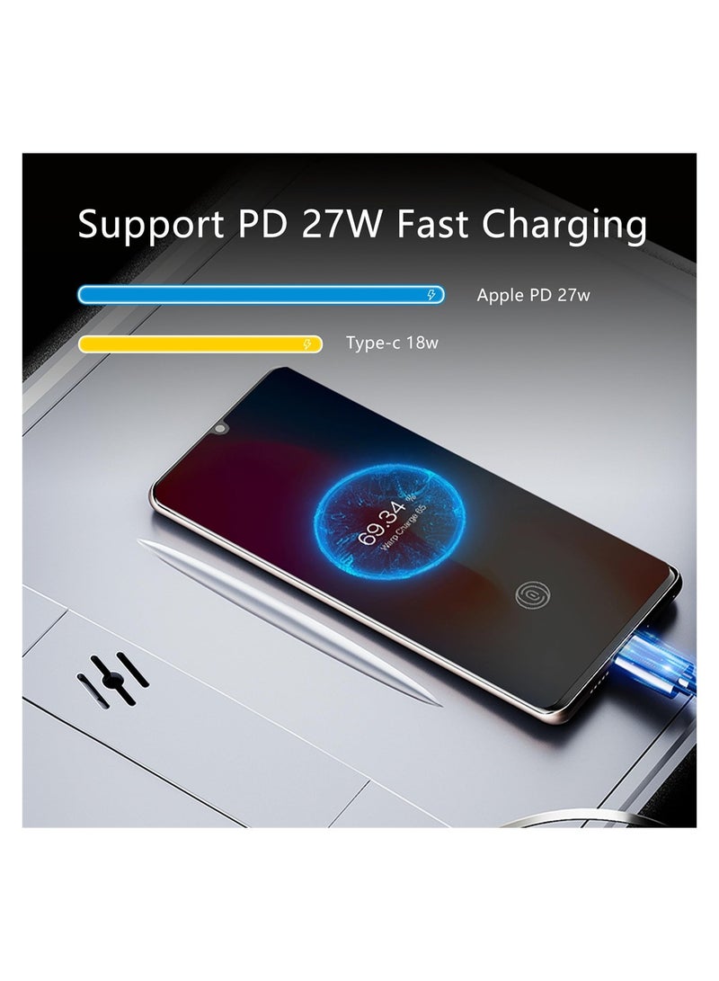 SYOSI for Tesla USB Hub Docking Station with Retractable Charging Cables, Applicable to Tesla model3/y Central Control Aromatherapy Expansion Dock, for Tesla Phone Charger - Image 5